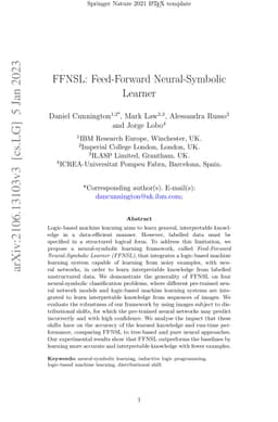 FF-NSL: Feed-Forward Neural-Symbolic Learner
