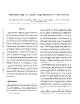 Differential Morph Face Detection using Discriminative Wavelet Sub-bands