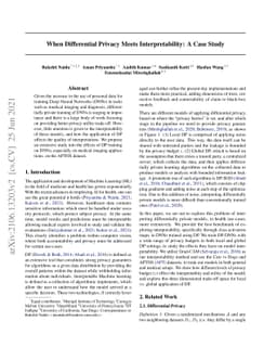 When Differential Privacy Meets Interpretability: A Case Study