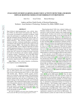 Evaluation of Deep-Learning-Based Voice Activity Detectors and Room
  Impulse Response Models in Reverberant Environments