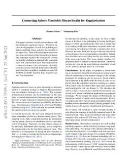 Connecting Sphere Manifolds Hierarchically for Regularization