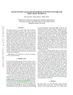 Graph Pattern Loss based Diversified Attention Network for Cross-Modal
  Retrieval