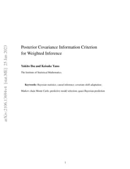 Posterior Covariance Information Criterion for Weighted Inference