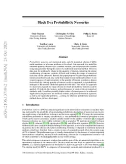 Black Box Probabilistic Numerics