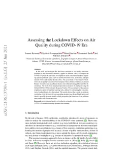 Assessing the Lockdown Effects on Air Quality during COVID-19 Era