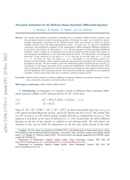 Parameter Estimation for the McKean-Vlasov Stochastic Differential
  Equation