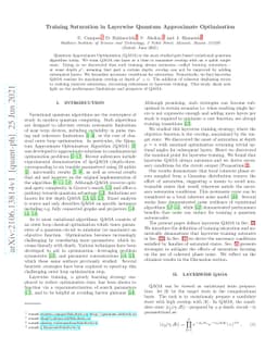 Training Saturation in Layerwise Quantum Approximate Optimisation