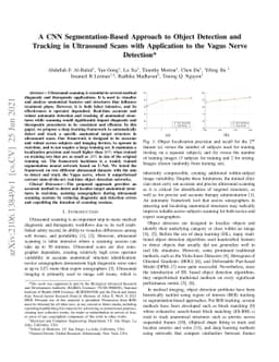A CNN Segmentation-Based Approach to Object Detection and Tracking in
  Ultrasound Scans with Application to the Vagus Nerve Detection