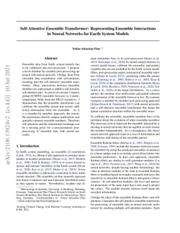 Self-Attentive Ensemble Transformer: Representing Ensemble Interactions
  in Neural Networks for Earth System Models