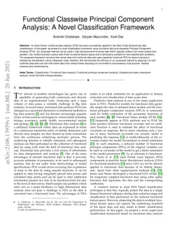 Functional Classwise Principal Component Analysis: A Novel
  Classification Framework