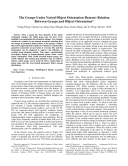 The Grasps Under Varied Object Orientation Dataset: Relation Between
  Grasps and Object Orientation