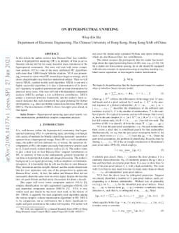 On Hyperspectral Unmixing