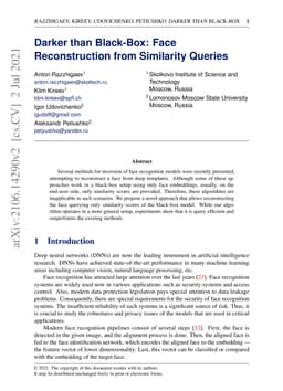 Darker than Black-Box: Face Reconstruction from Similarity Queries