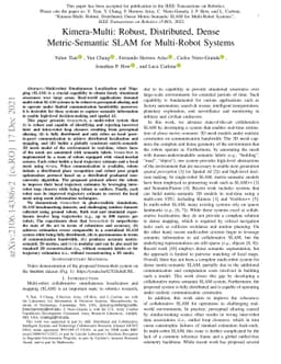 Kimera-Multi: Robust, Distributed, Dense Metric-Semantic SLAM for
  Multi-Robot Systems