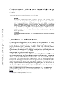 Classification of Contract-Amendment Relationships