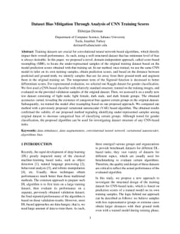 Dataset Bias Mitigation Through Analysis of CNN Training Scores