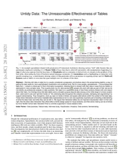 Untidy Data: The Unreasonable Effectiveness of Tables