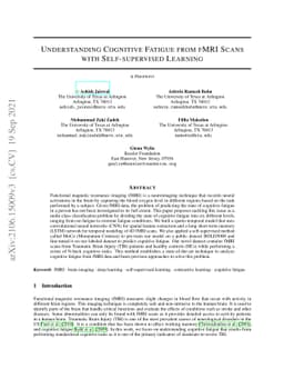 Understanding Cognitive Fatigue from fMRI Scans with Self-supervised
  Learning
