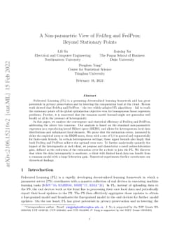 A Non-parametric View of FedAvg and FedProx: Beyond Stationary Points