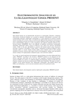 Electromagnetic Analysis of an Ultra-Lightweight Cipher: PRESENT