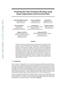 Predicting the Solar Potential of Rooftops using Image Segmentation and
  Structured Data