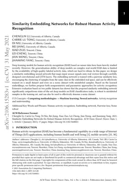 Similarity Embedding Networks for Robust Human Activity Recognition