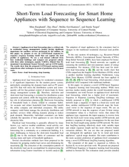Short-Term Load Forecasting for Smart HomeAppliances with Sequence to
  Sequence Learning