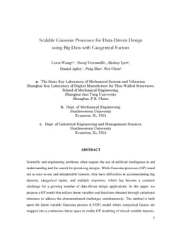 Scalable Gaussian Processes for Data-Driven Design using Big Data with
  Categorical Factors