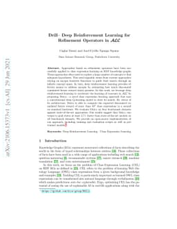 DRILL-- Deep Reinforcement Learning for Refinement Operators in
  $\mathcal{ALC}$