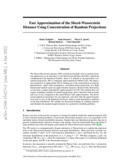 Fast Approximation of the Sliced-Wasserstein Distance Using
  Concentration of Random Projections