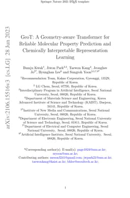 GeoT: A Geometry-aware Transformer for Reliable Molecular Property
  Prediction and Chemically Interpretable Representation Learning