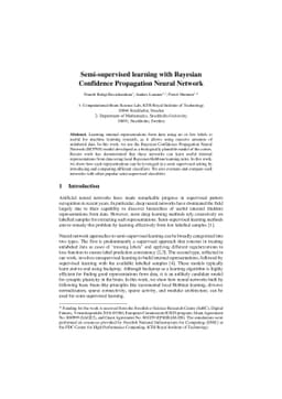Semi-supervised learning with Bayesian Confidence Propagation Neural
  Network