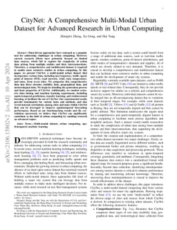 CityNet: A Comprehensive Multi-Modal Urban Dataset for Advanced Research
  in Urban Computing