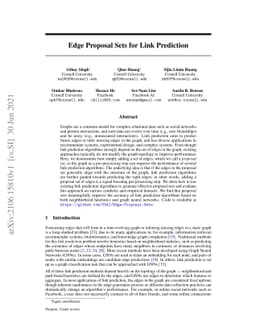 Edge Proposal Sets for Link Prediction