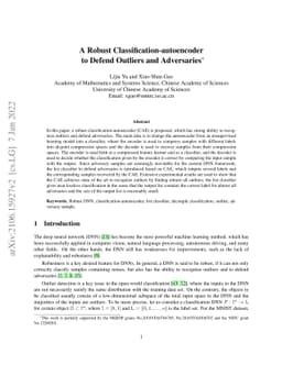 A Robust Classification-autoencoder to Defend Outliers and Adversaries