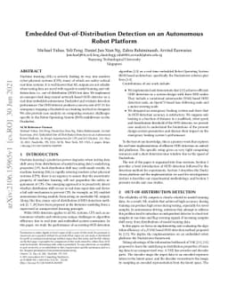 Embedded out-of-distribution detection on an autonomous robot platform