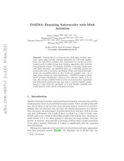DAEMA: Denoising Autoencoder with Mask Attention