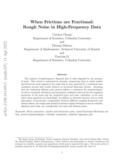 When Frictions are Fractional: Rough Noise in High-Frequency Data