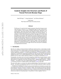 Analytic Insights into Structure and Rank of Neural Network Hessian Maps