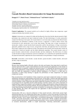 Cascade Decoders-Based Autoencoders for Image Reconstruction