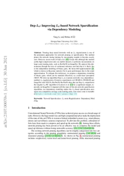 Dep-$L_0$: Improving $L_0$-based Network Sparsification via Dependency
  Modeling
