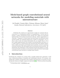Mesh-based graph convolutional neural networks for modeling materials
  with microstructure