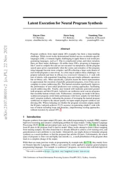 Latent Execution for Neural Program Synthesis