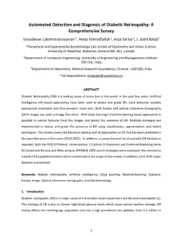 Automated Detection and Diagnosis of Diabetic Retinopathy: A
  Comprehensive Survey