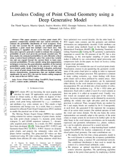 Lossless Coding of Point Cloud Geometry using a Deep Generative Model