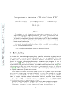 Semiparametric estimation of McKean-Vlasov SDEs