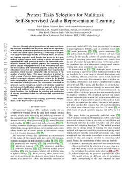 Pretext Tasks selection for multitask self-supervised speech
  representation learning