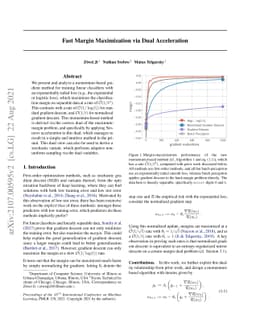 Fast Margin Maximization via Dual Acceleration