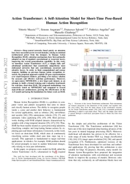 Action Transformer: A Self-Attention Model for Short-Time Pose-Based
  Human Action Recognition
