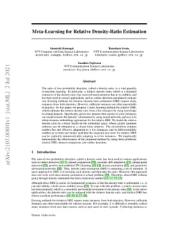 Meta-Learning for Relative Density-Ratio Estimation